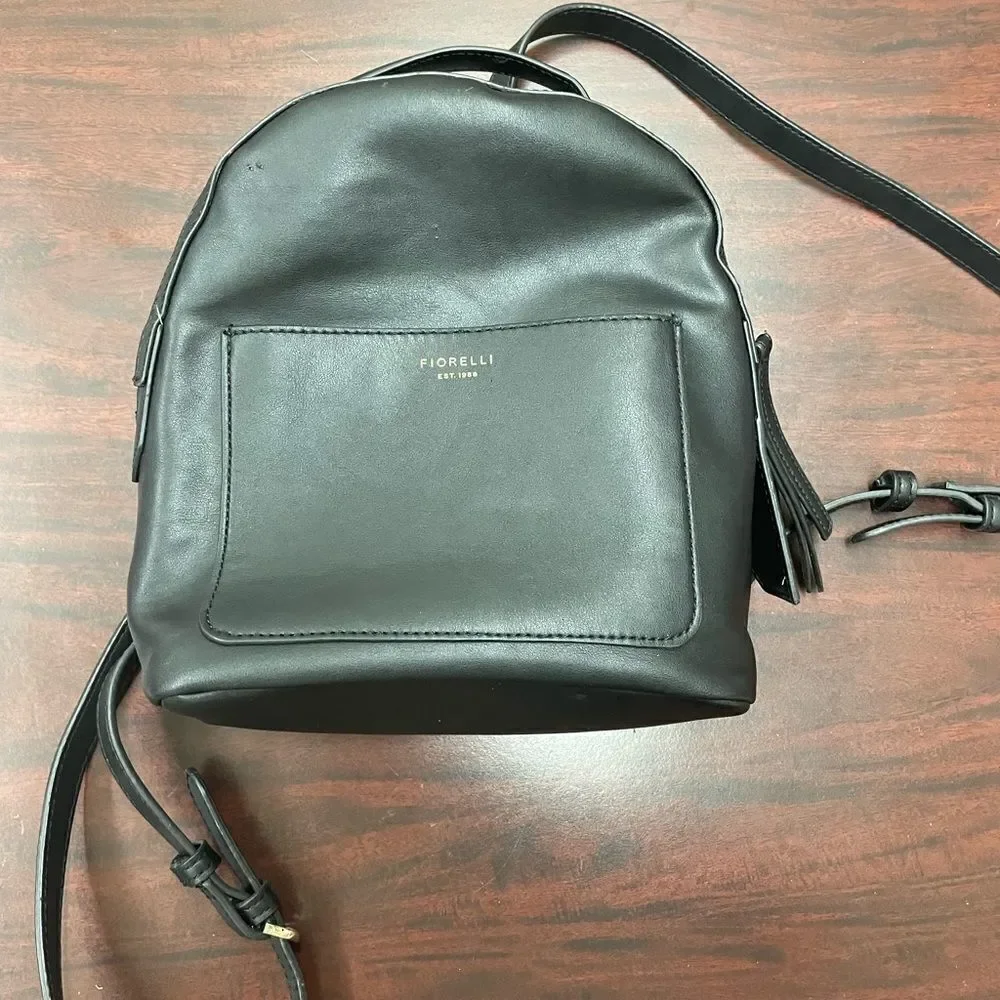 Fiorelli Black Woman’s Travel Bookback Faux Leather with Adjustable Straps